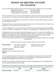 2026 Notice To Vote on Tax Rate